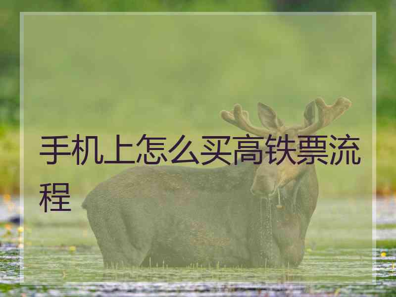 手机上怎么买高铁票流程