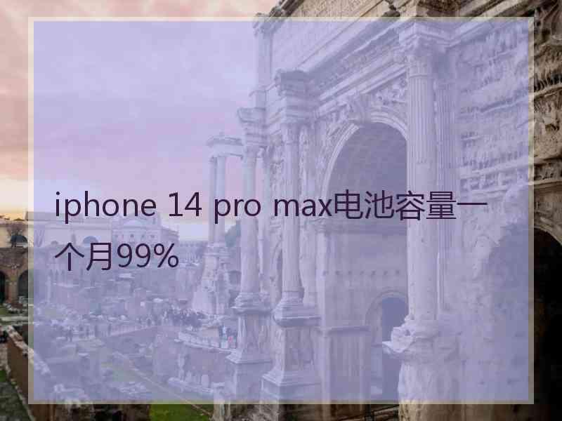 iphone 14 pro max电池容量一个月99%