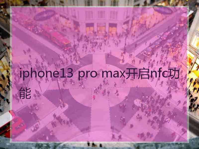 iphone13 pro max开启nfc功能