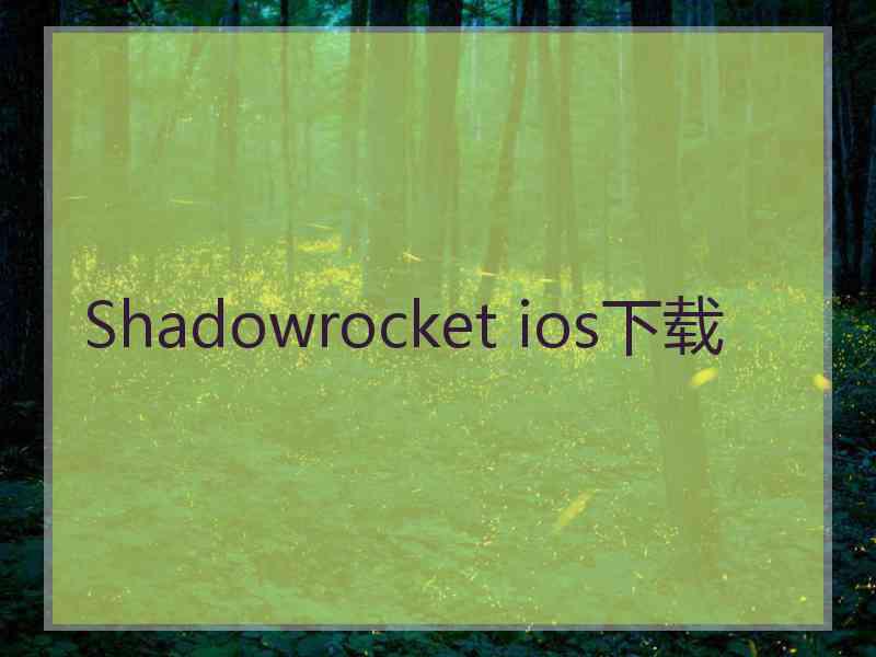 Shadowrocket ios下载