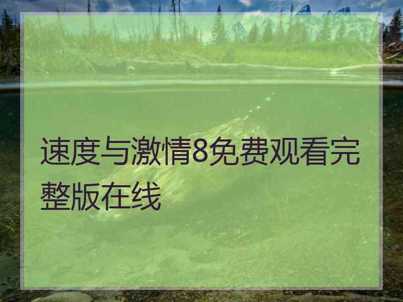 速度与激情8免费观看完整版在线