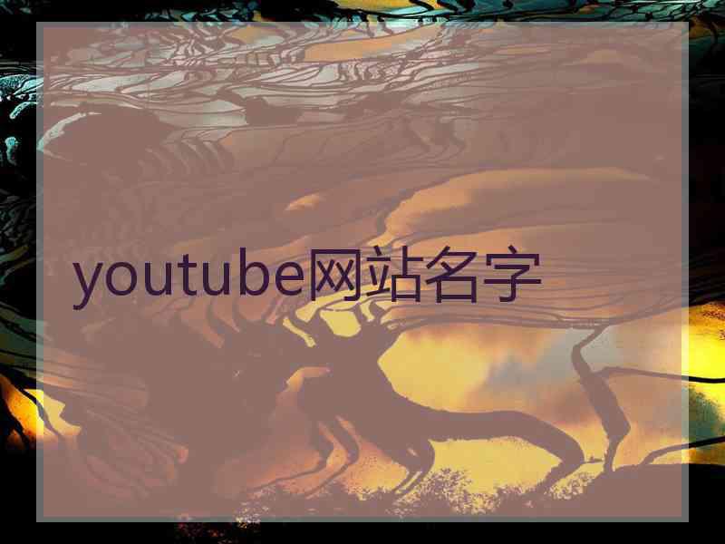 youtube网站名字