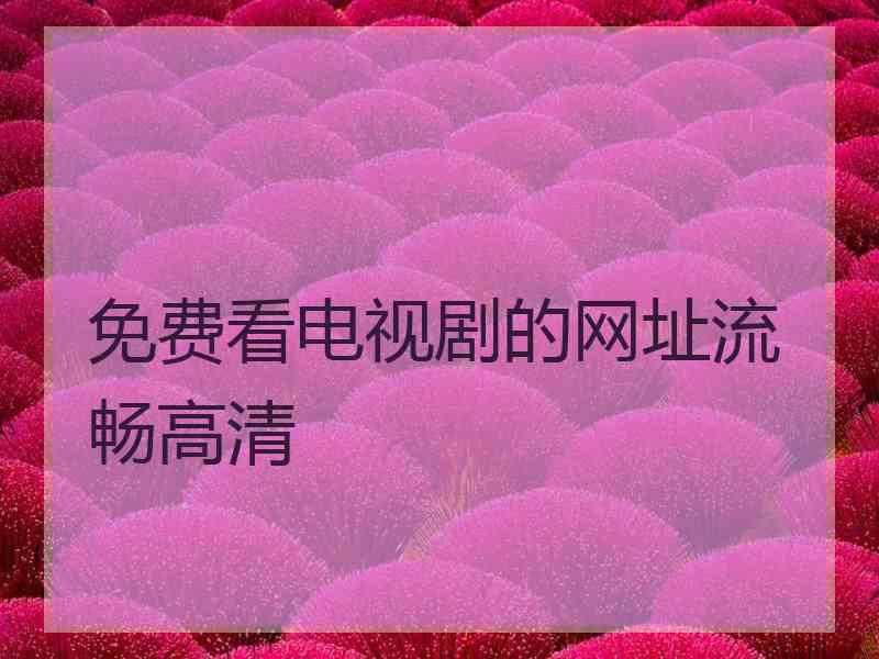 免费看电视剧的网址流畅高清