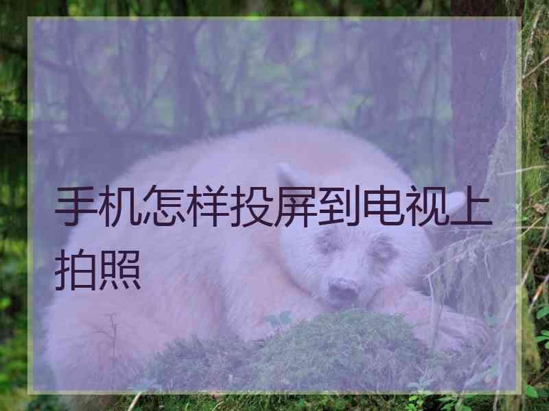 手机怎样投屏到电视上拍照