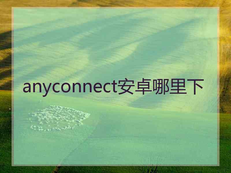 anyconnect安卓哪里下