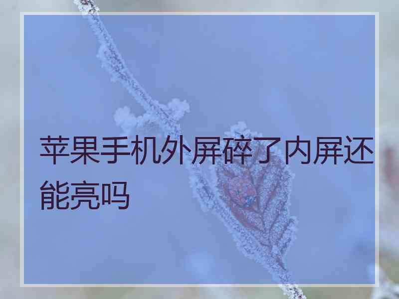 苹果手机外屏碎了内屏还能亮吗