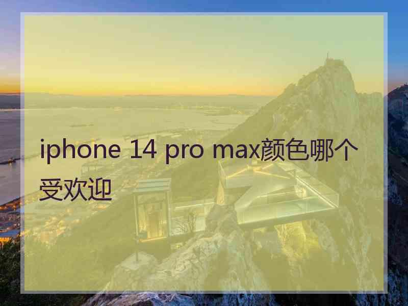 iphone 14 pro max颜色哪个受欢迎