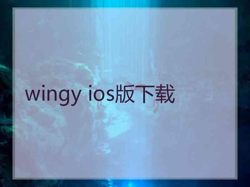 wingy ios版下载