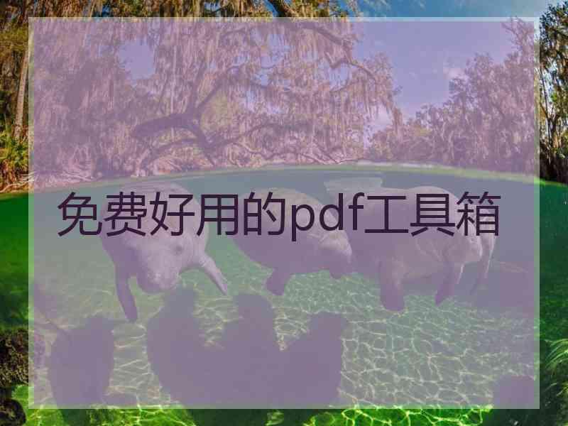 免费好用的pdf工具箱