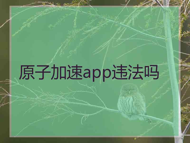 原子加速app违法吗