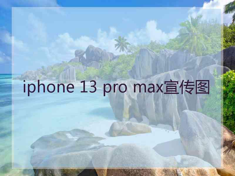 iphone 13 pro max宣传图