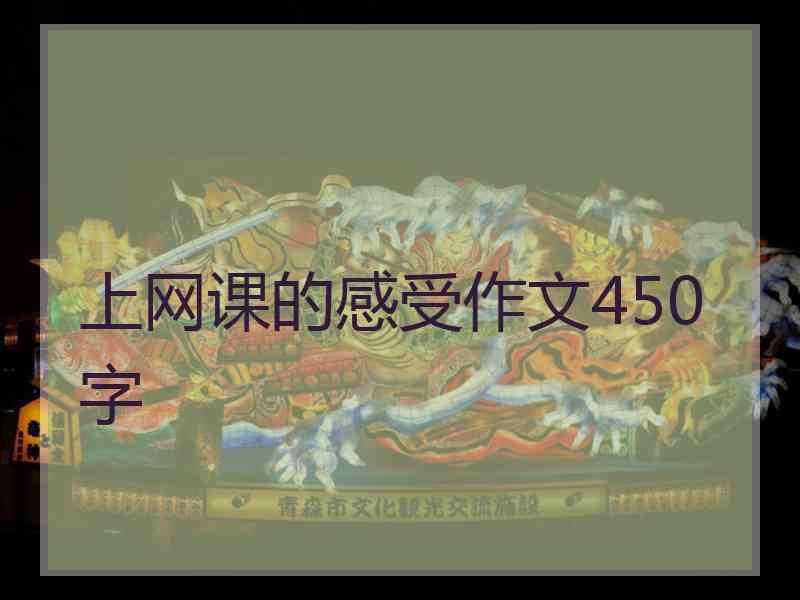 上网课的感受作文450字