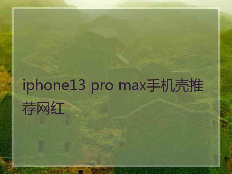 iphone13 pro max手机壳推荐网红