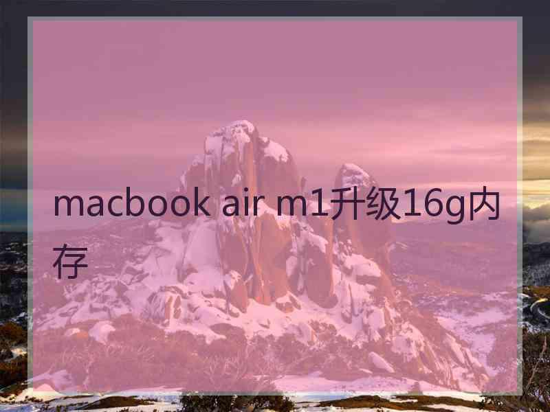 macbook air m1升级16g内存