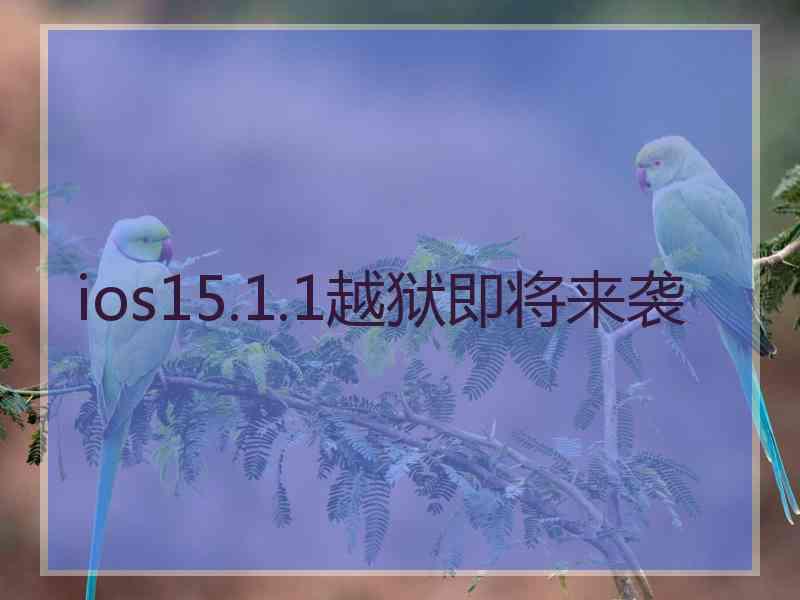 ios15.1.1越狱即将来袭