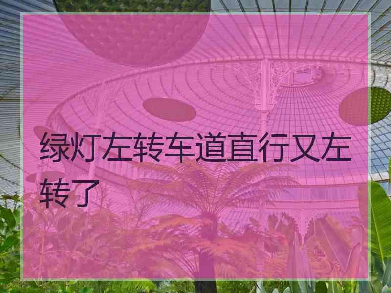 绿灯左转车道直行又左转了