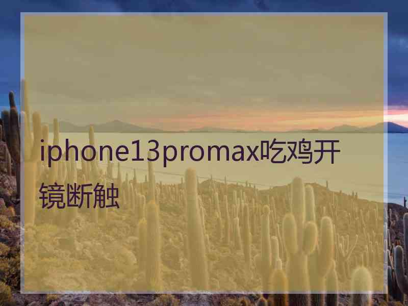 iphone13promax吃鸡开镜断触