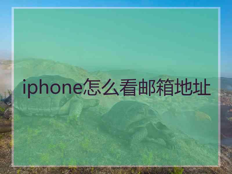 iphone怎么看邮箱地址