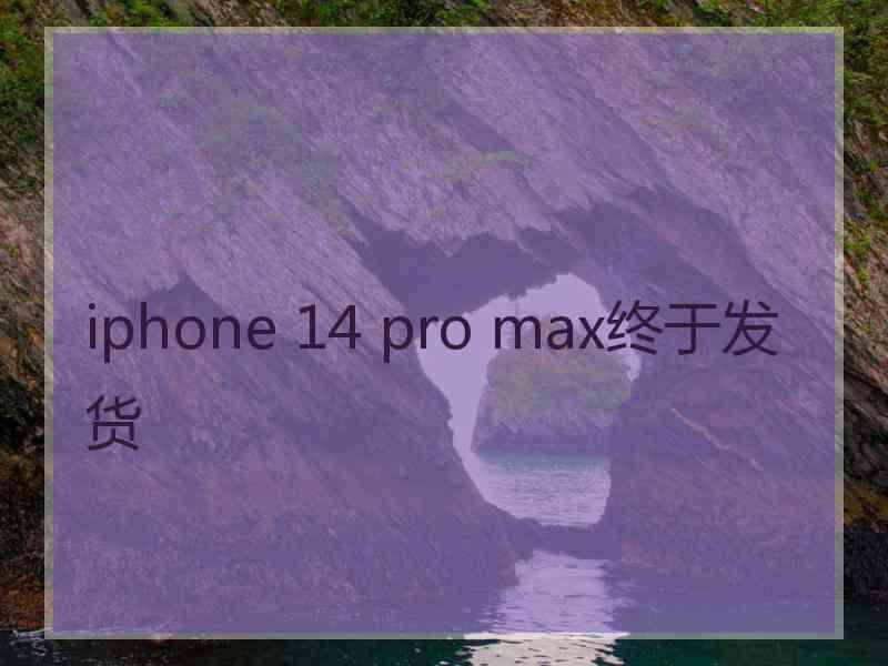 iphone 14 pro max终于发货