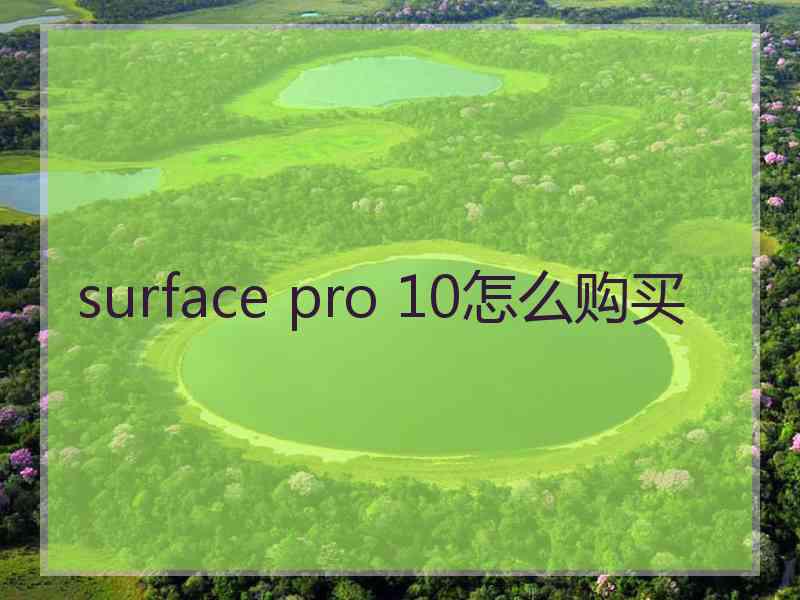 surface pro 10怎么购买