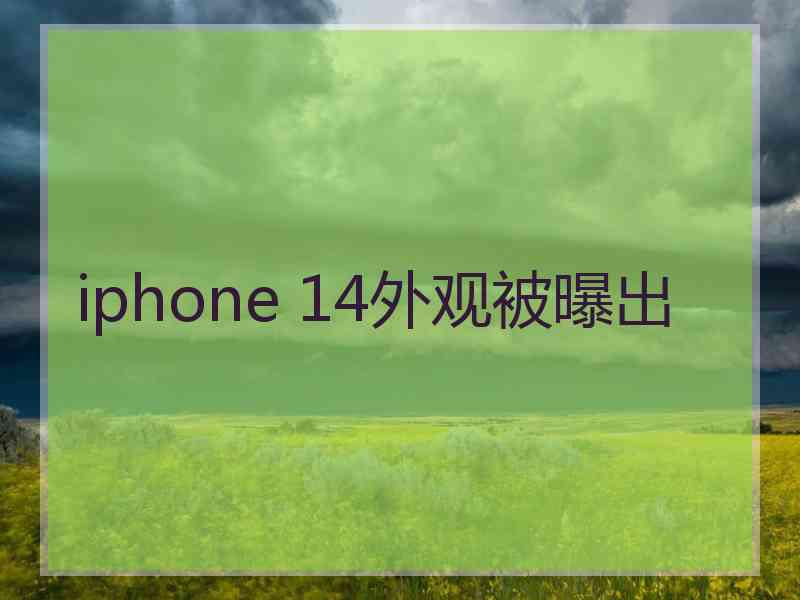 iphone 14外观被曝出