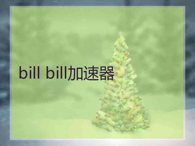 bill bill加速器