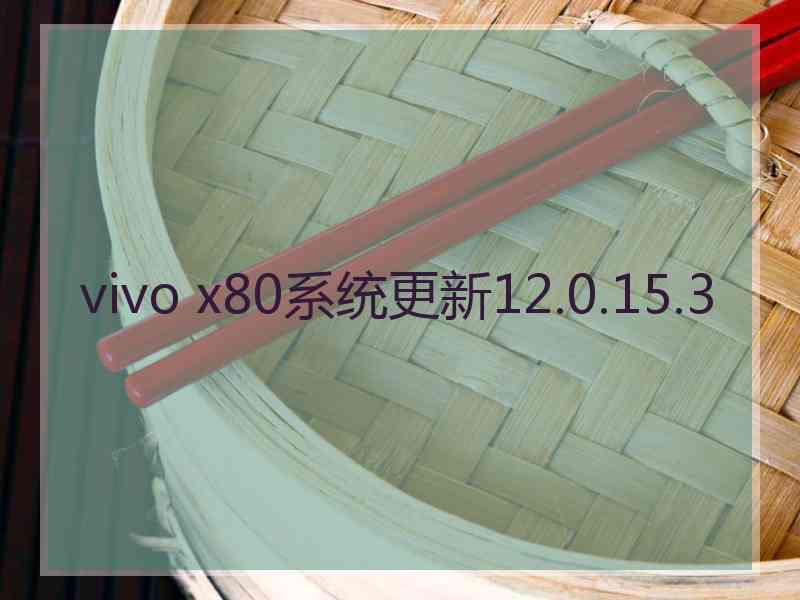 vivo x80系统更新12.0.15.3