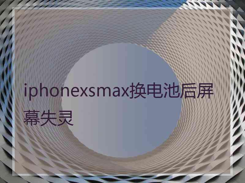 iphonexsmax换电池后屏幕失灵