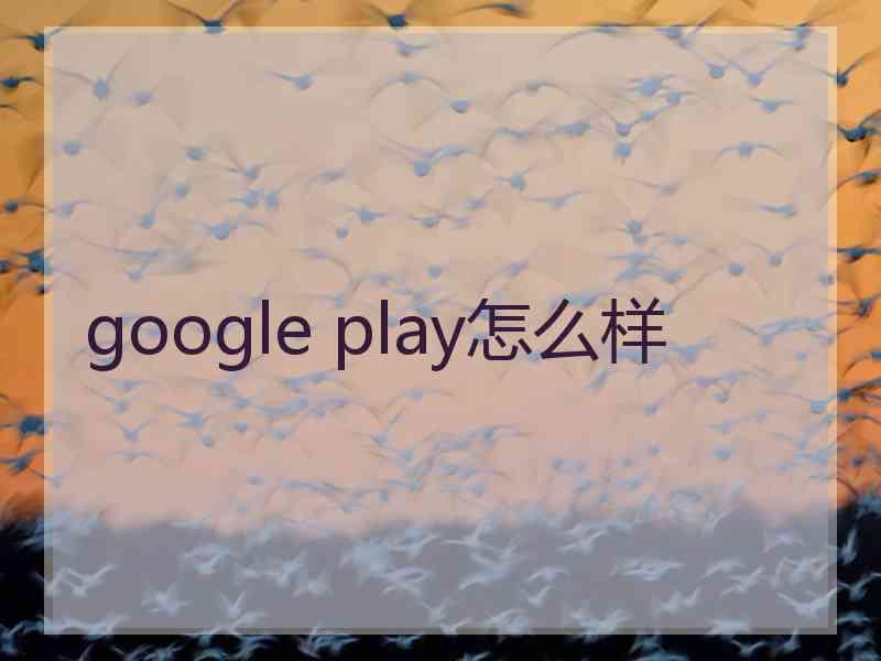 google play怎么样