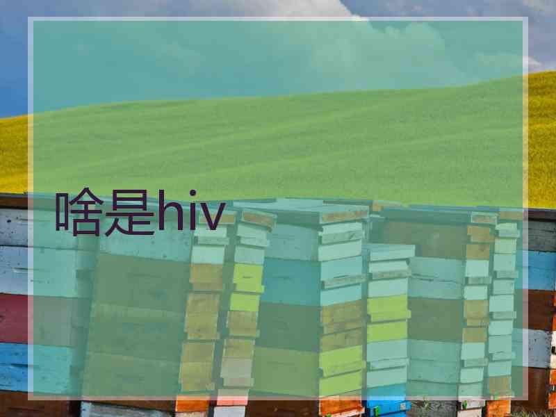 啥是hiv