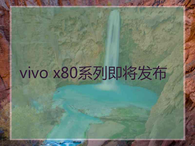 vivo x80系列即将发布