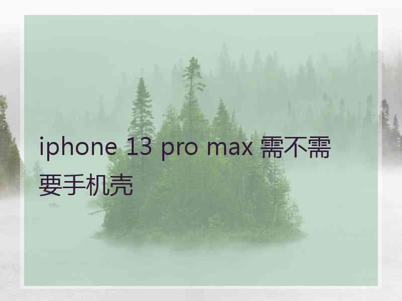 iphone 13 pro max 需不需要手机壳