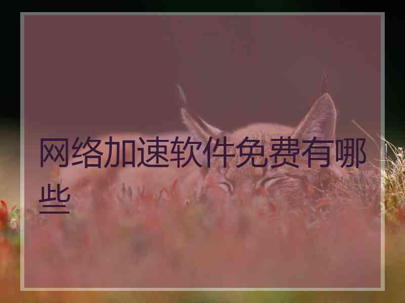 网络加速软件免费有哪些