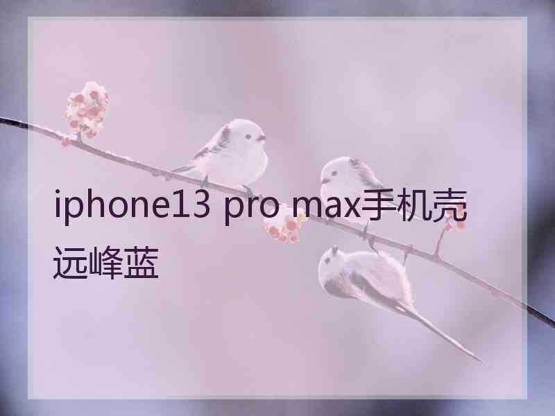 iphone13 pro max手机壳远峰蓝