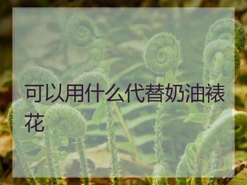 可以用什么代替奶油裱花