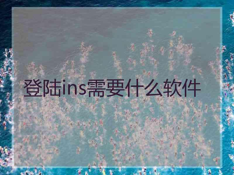 登陆ins需要什么软件