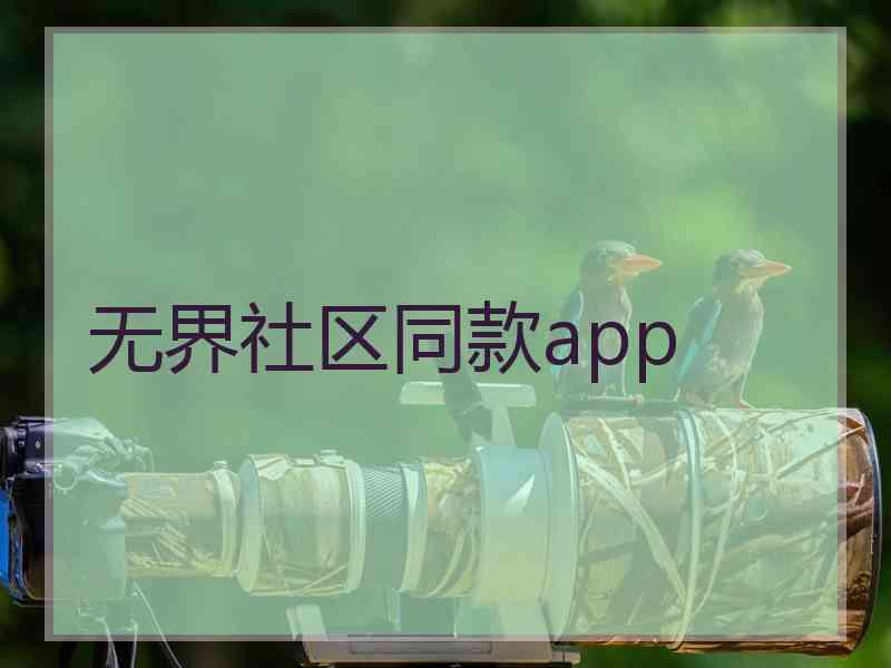 无界社区同款app