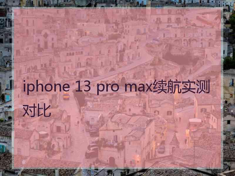 iphone 13 pro max续航实测对比