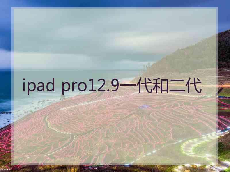 ipad pro12.9一代和二代