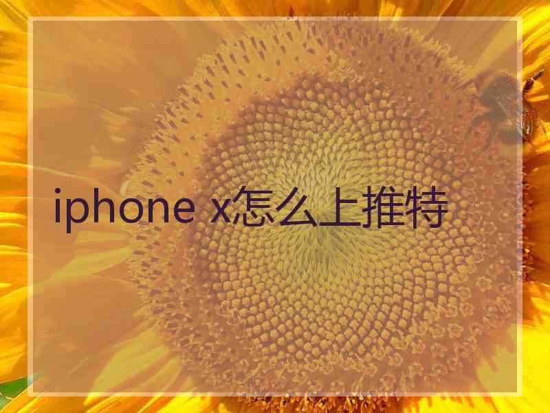 iphone x怎么上推特