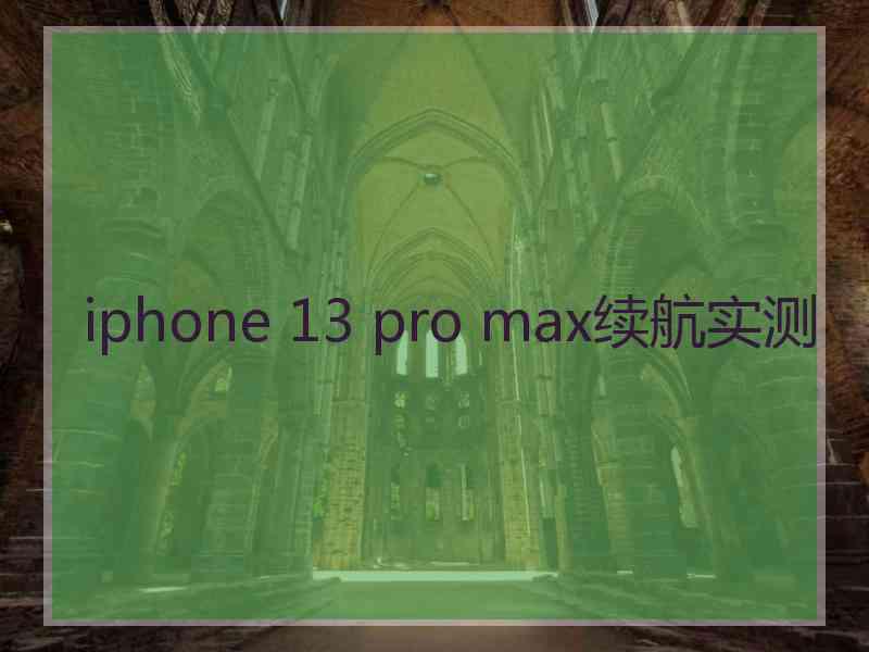 iphone 13 pro max续航实测