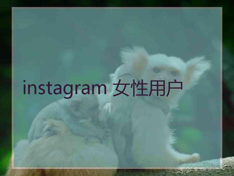 instagram 女性用户