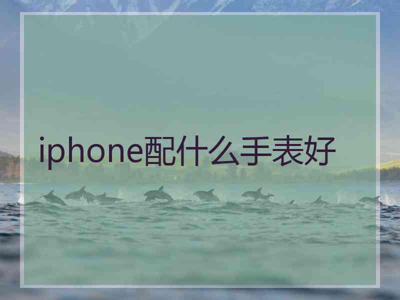 iphone配什么手表好