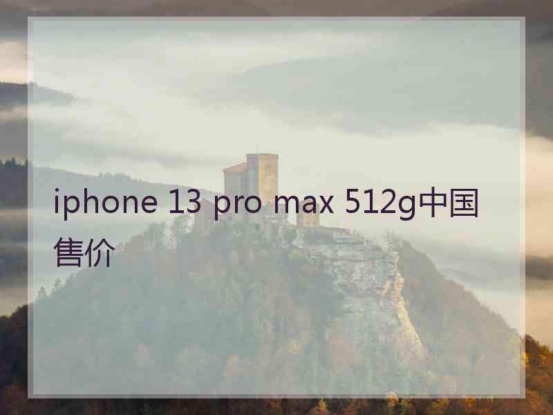 iphone 13 pro max 512g中国售价