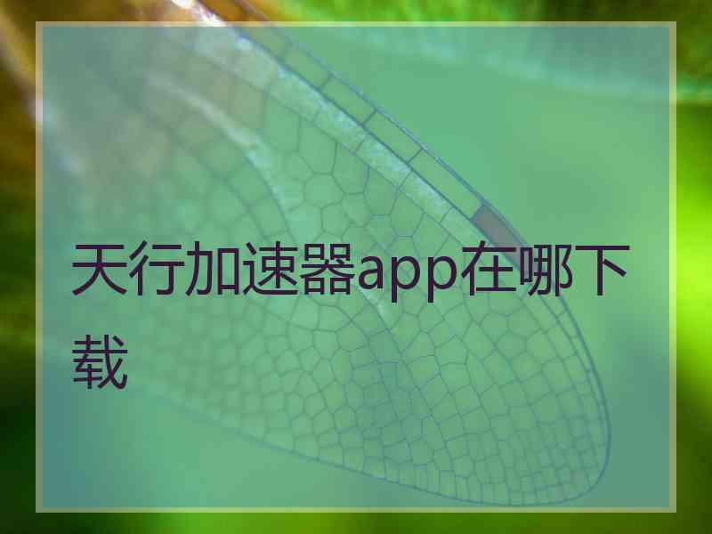 天行加速器app在哪下载