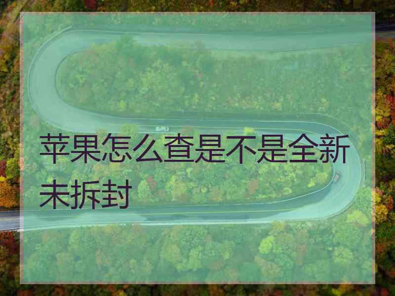 苹果怎么查是不是全新未拆封