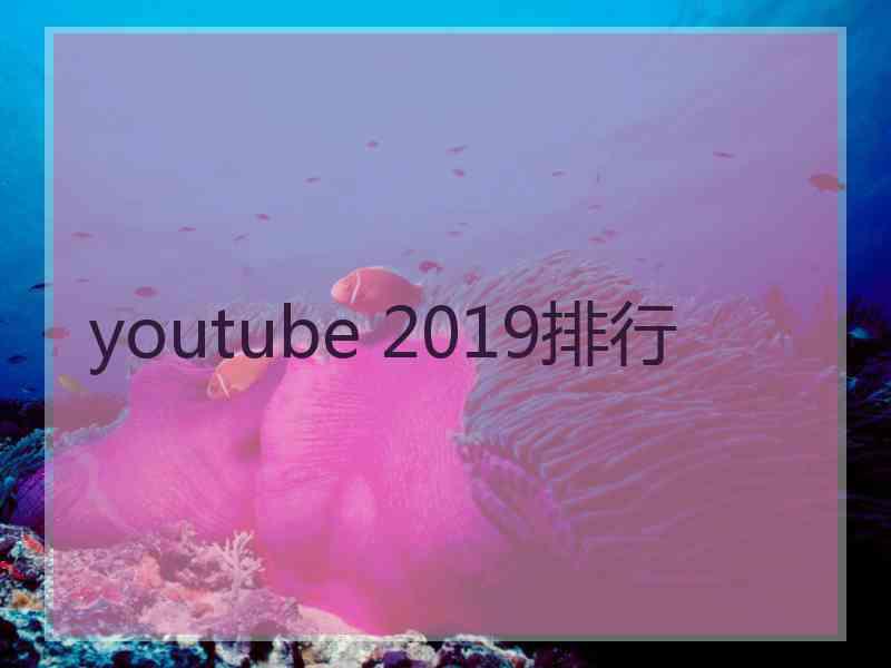 youtube 2019排行