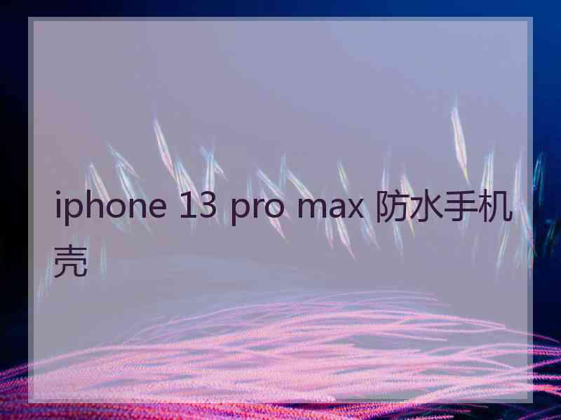 iphone 13 pro max 防水手机壳