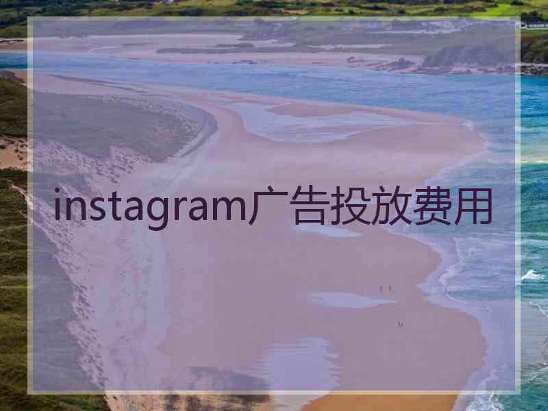 instagram广告投放费用