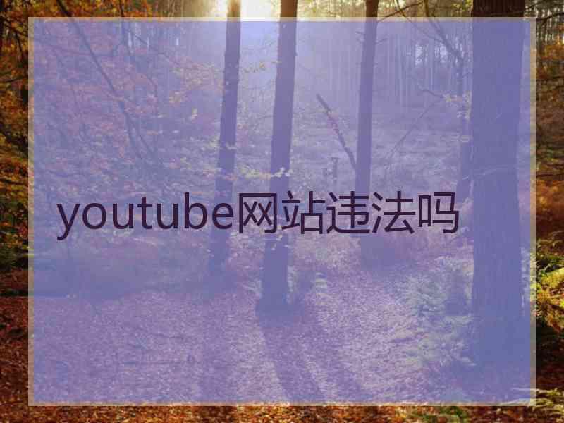 youtube网站违法吗